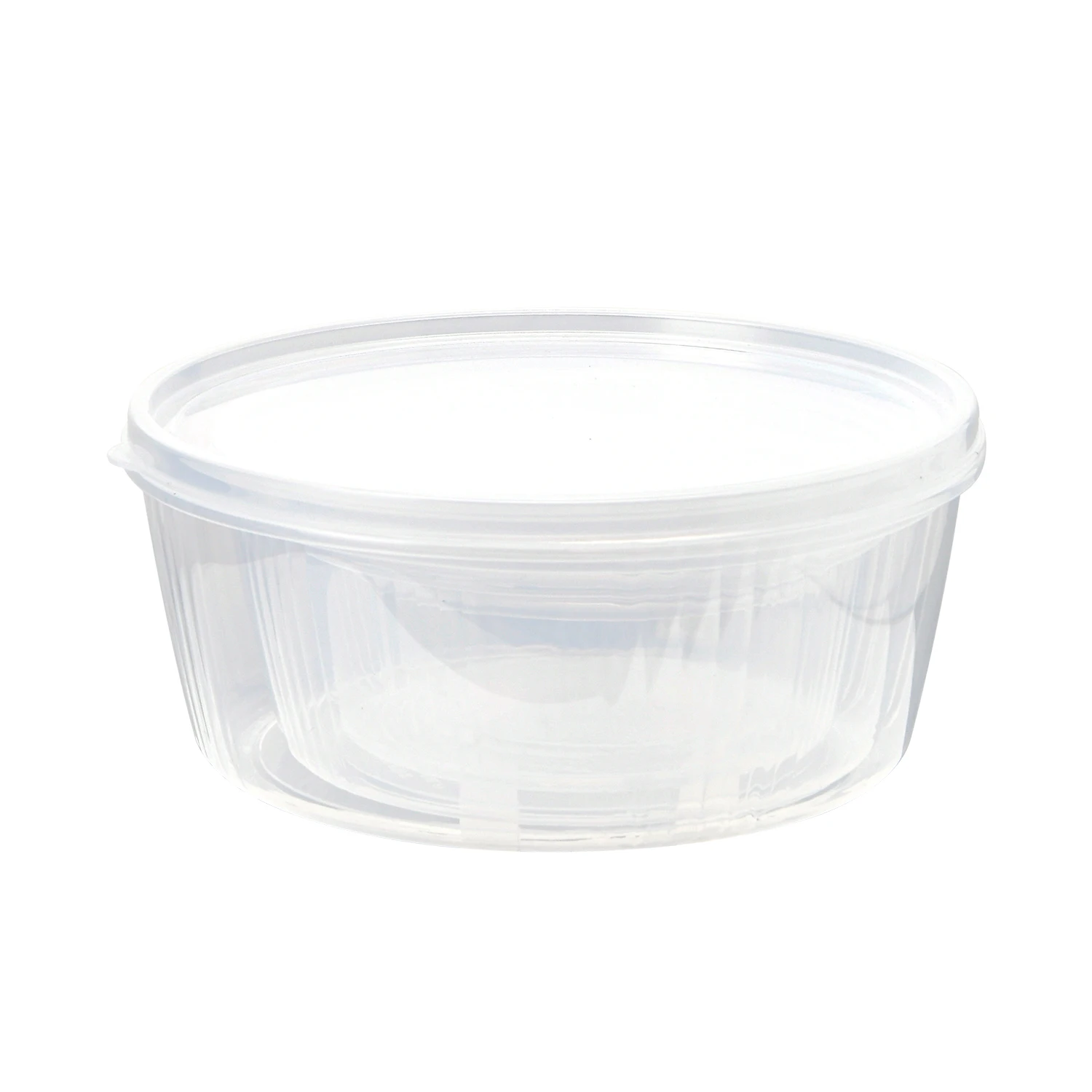 4pcs/set Airtight Lock Plastic Round Food Storage Container With Lid Best seller clear plastic round food container box set