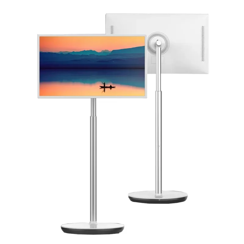 27 Inch TV Standing Indoor LCD Wireless Display Smart Capacitive Touch Rechargeable Rotatable Moveable Android Monitor smart tv