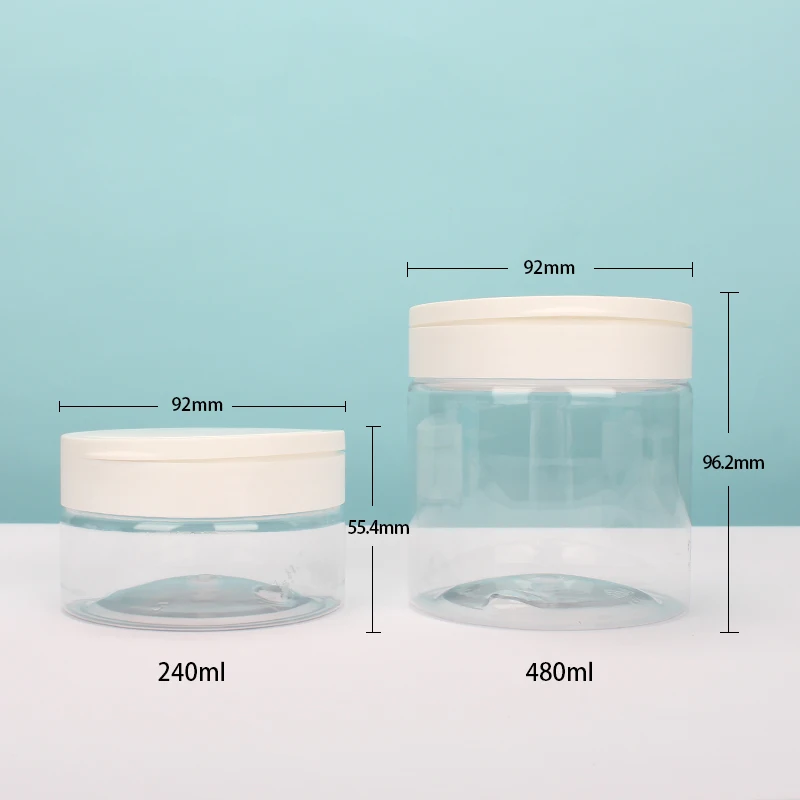 flip lid cream PET jars transparent cream bottle cream emulsion travel packaging bottle