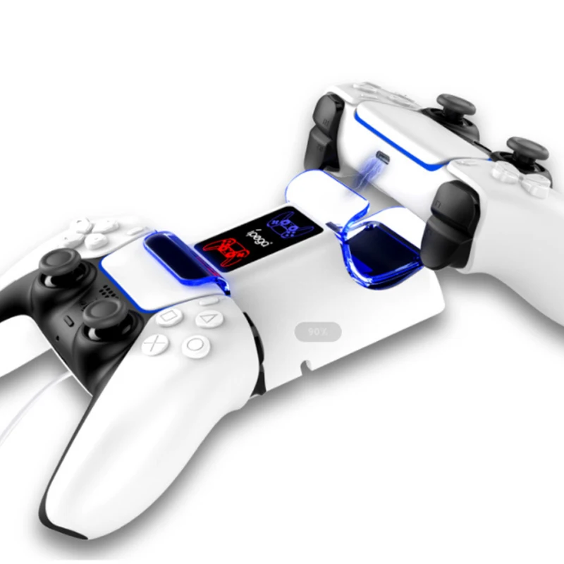 PG-P5003 For PS5 Wireless Controller Dock Charger For PS5 Game Controller Charging Base For PS5 Dual Handle Charger