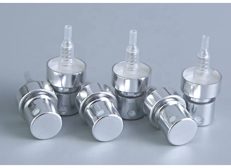IN STOCK Aluminum Lids Shiny Silver Crimp Sprayer Pump For Perfume Bottle