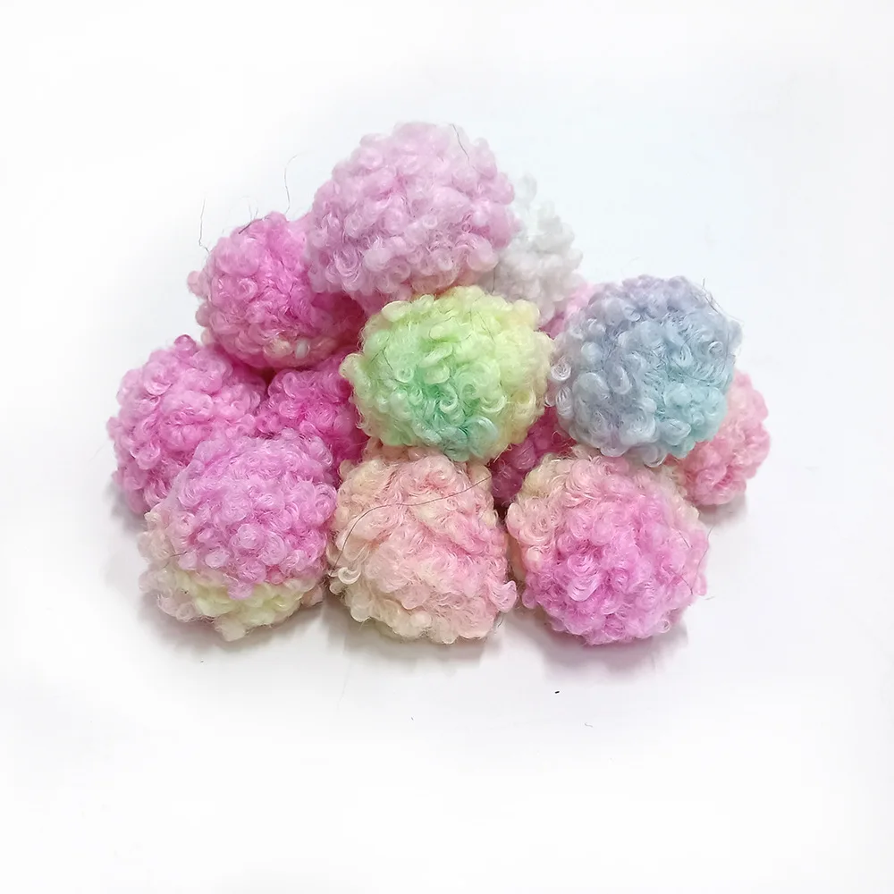 Handmade decoration DIY imitation lambswool fur balls clothing bag accessories pendants colorful artificial fur balls 4-5cm