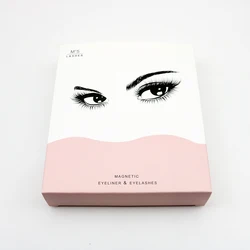 Hot Sale free samples false magnetic eyelash packaging with 3 Magnetic eyelashes