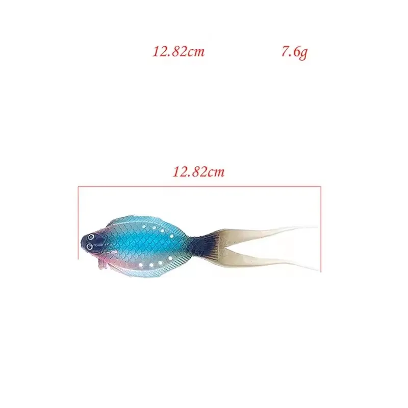 OEM and on stocks freshwater sea fishing simulation bait silicone 12.8cm 7.6g soft fishing lures