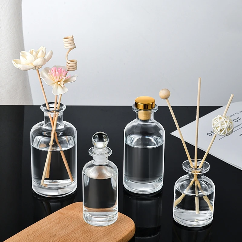 180ml Empty New Round Shape Glass Perfume Aroma Oil Perfume Bottles With Sticks