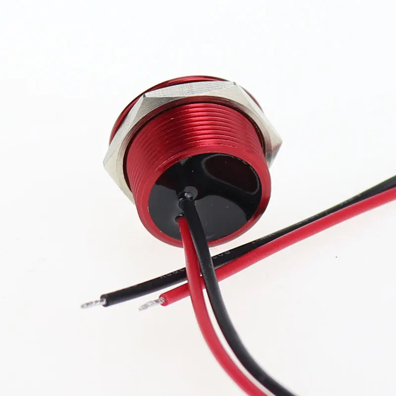 16mm 19mm 22 mm 25mm Aluminum  high pressure anti vandal piezo touch switch,yellow red touch sensor switch