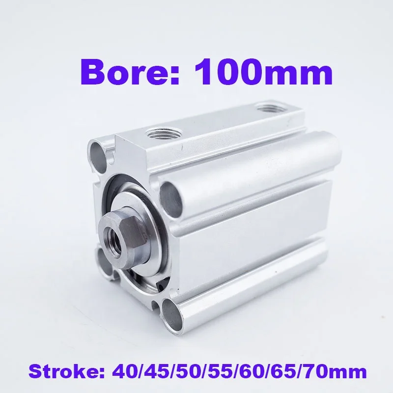Smc Type CQ2B/CDQ2B with Magnet Bore 100mm Stroke 40/45/50/55/60/65/70mm Compact Double Acting Pneumatic Cylinder Control