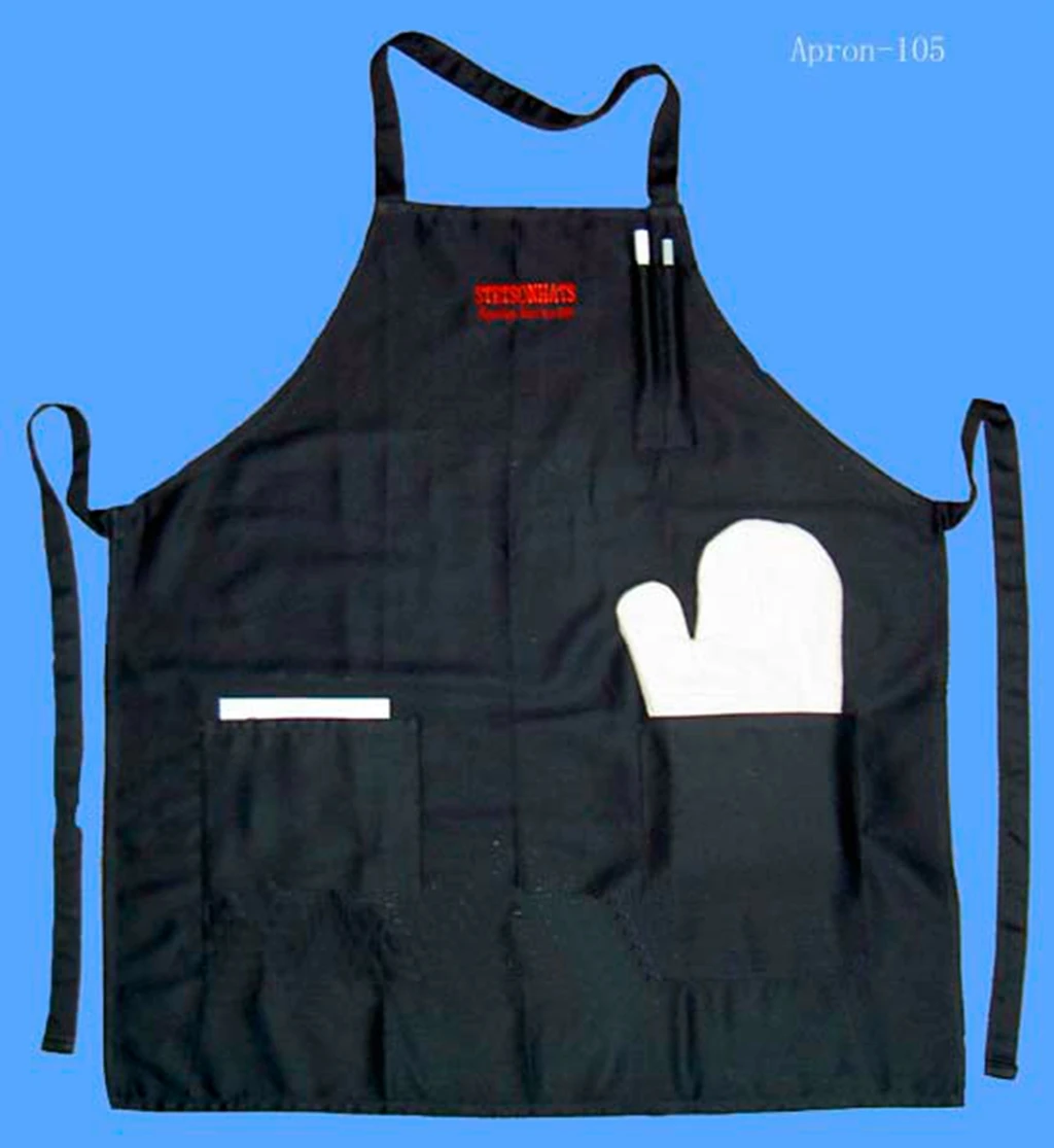 Cotton and Polyester Kitchen Bib Apron Waterproof Sleeveless Kids Model Uniform with Custom Embroidered Logo Wholesale Minded