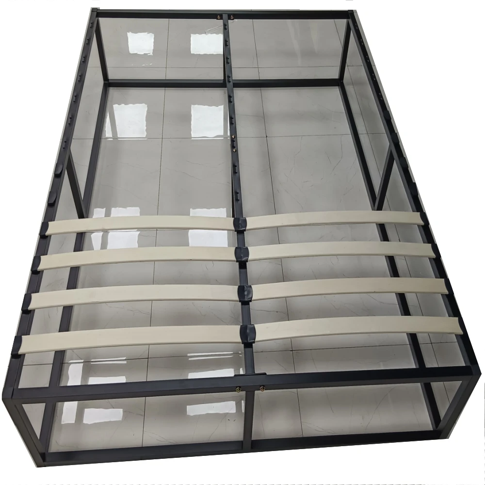 Single Easy Assembly heavy duty Mattress Foundation No Box Spring Needed  Metal Bed Frame