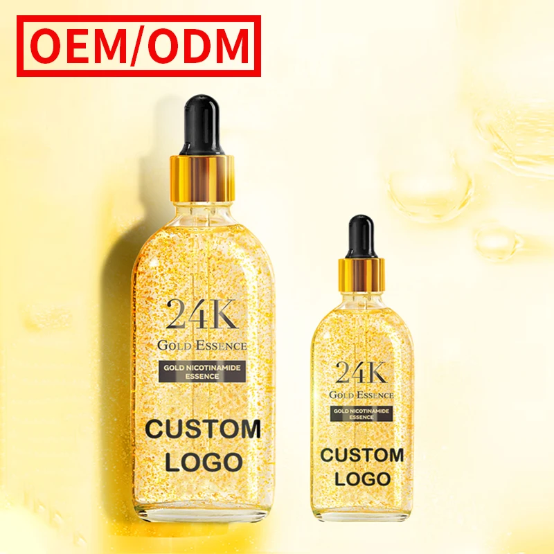 
Private Label Facial 24 K Skincare Serum Anti Aging Face Skin Care Moisturizing Whitening 24k Gold Serum 