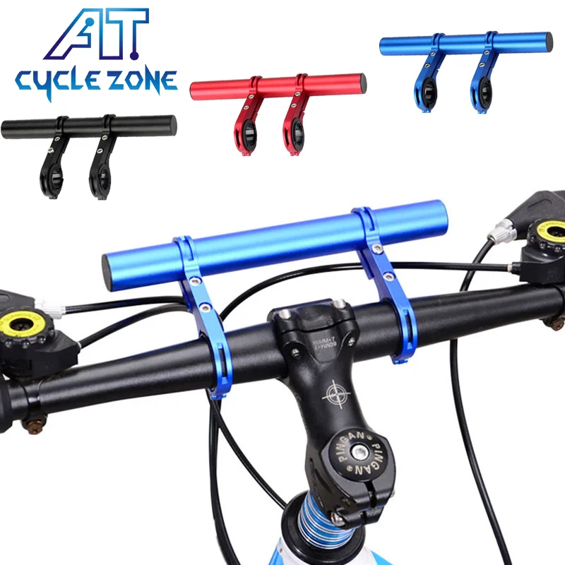RTS Double Mountain Bicycle Handlebar Extender MTB Carbon Expander Bike Computer Mount Headlight Flashlight Lamp Holder