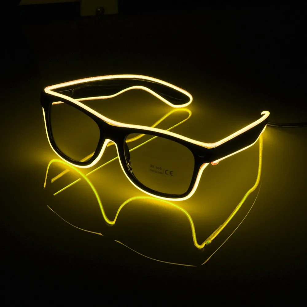 Flashing EL Glasses EL Wire USB LED Glasses Glow Party Supplies Lighting Gift Bright Light Festival Party Gift Glow led glasses