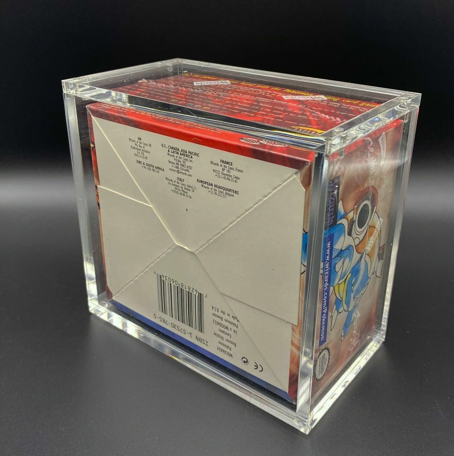 Mingshi  Custom Clear pokemon etb acrylic case Magnetic Lid Acrylic Pokemon Booster Box Display Case For Elite Trainer Box