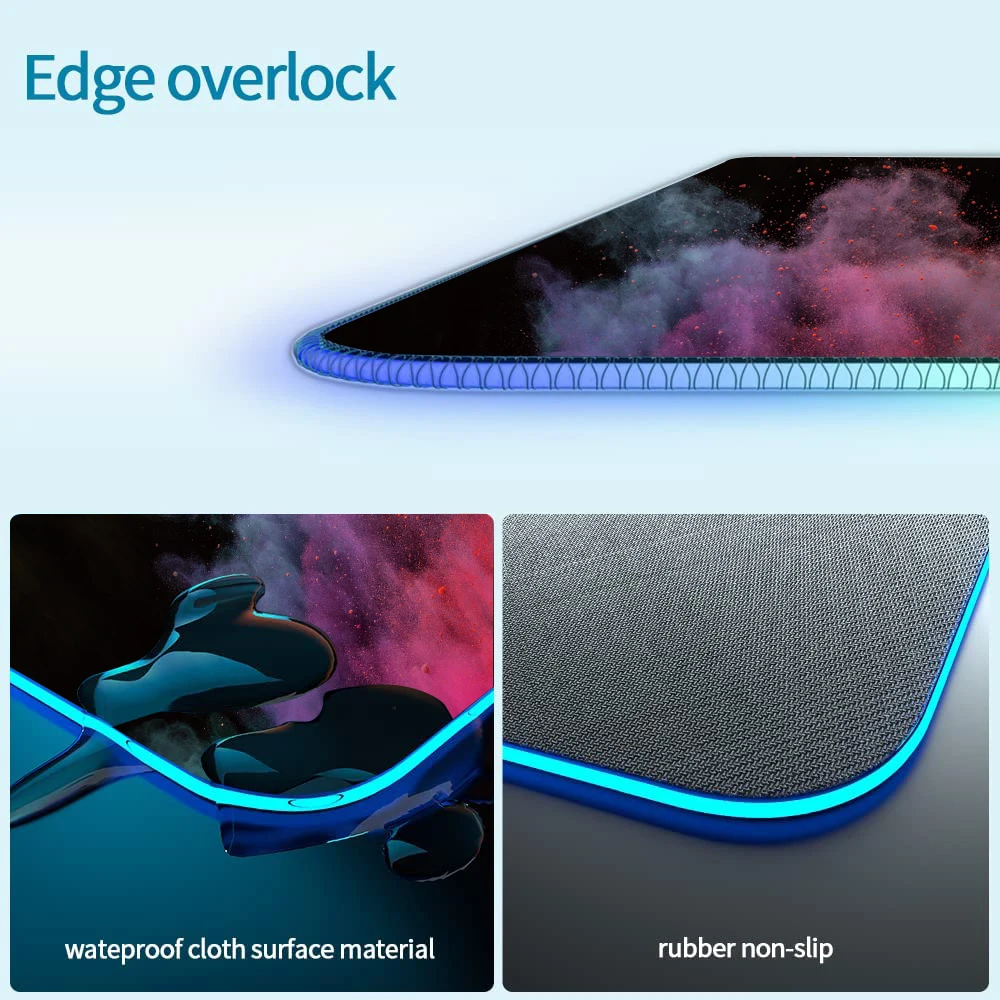 Factory Custom Large Size Wireless Charging USB Mouse Pad RGB Rubber Keyboard Pad Mouse Pad