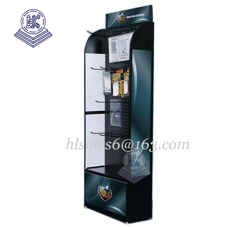 Gift Shops Metal Magnet Stickers Hair Accessories Pegboard Display Stand Rack Retail Steel Fixture
