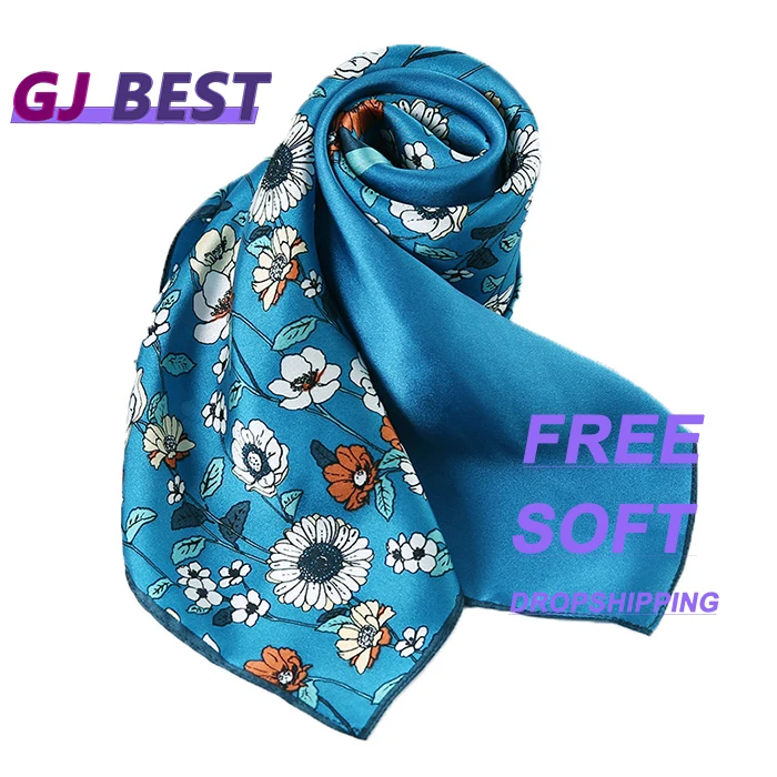 Шарф в иностранном стиле, модный однотонный шелковый шарф для сумки