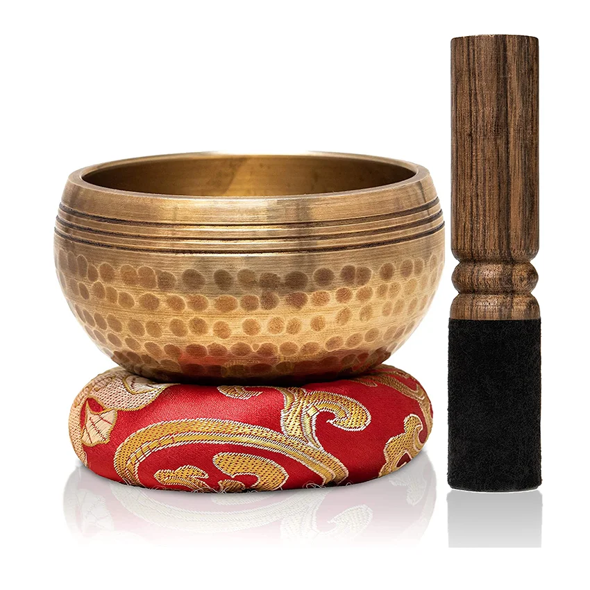 Tibetan Singing Bowls Handcrafted Brass Hammered Meditation Sound Bowl Handcrafted for Yoga Healing