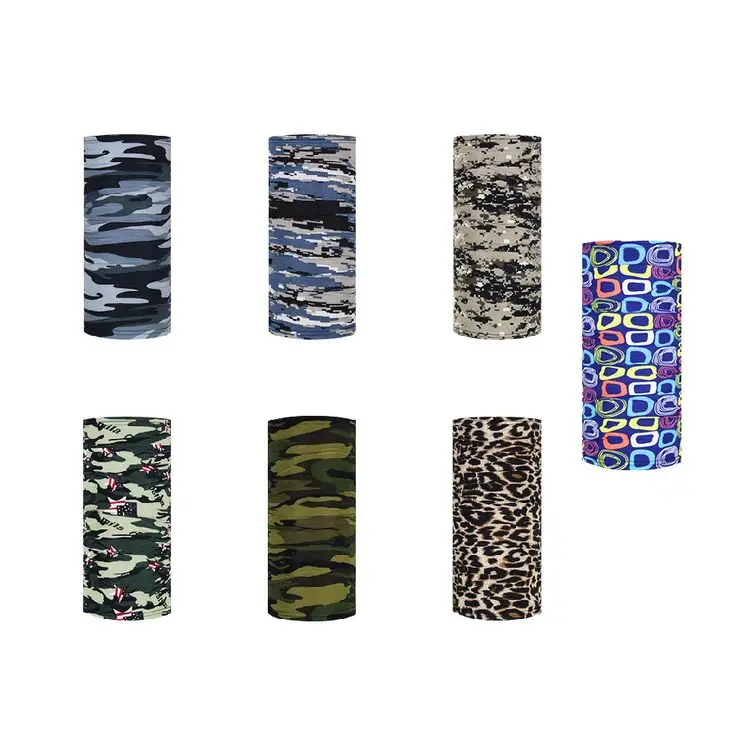 
High quality cheap custom multiple colors windproof seamless bandana cycling head band bandana for men 