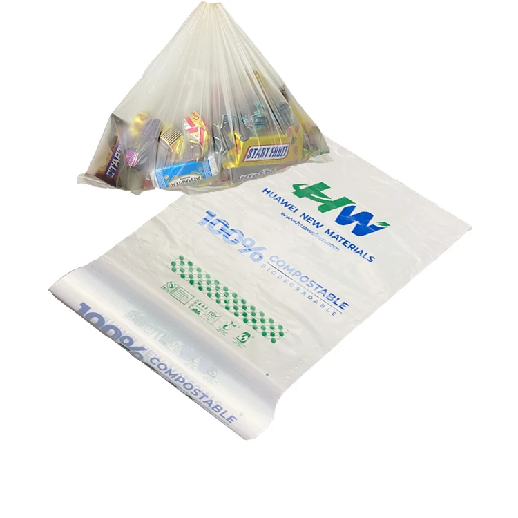 Biodegradable Flat Roll Vegetable Shopping Bag Micro Perforated Compostable Vegetable Produce Bags On Roll