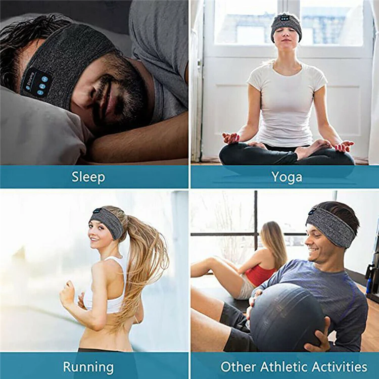 Wireless sleep headphone with HD speakers and microphone for sports headband