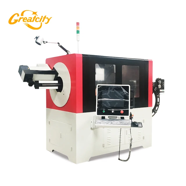 Customized Wire-turning or Head-turning Dia.3-8mm automatic CNC servo 3d steel wire forming machine