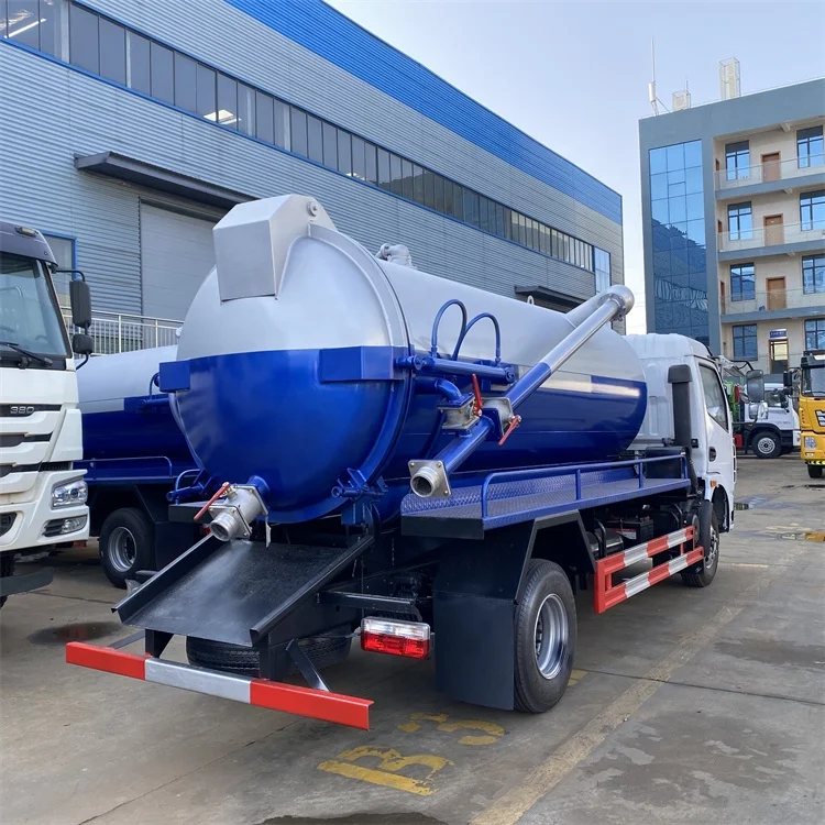 Dongfeng 8 cbm канализационные всасывающие грузовики с jurop вакуумный канализационный насос 6 колес всасывающий грузовик экспортируется на Филиппины