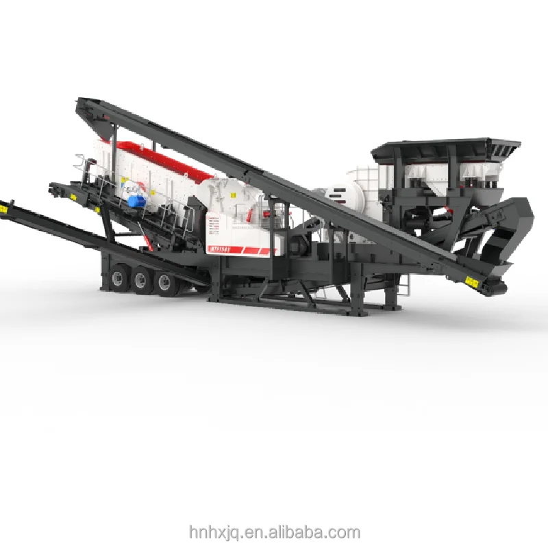 alibaba Hot Sales 100-150TPH Mobile Stone Crushing and Screen Plant 4 in 1 Complete Crusher MTF150 Full System