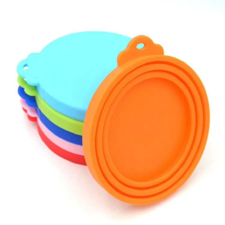 Universal Size One fit 3 Standard Size Silicone Pet Food Can Cover Can Lids Dog and Cat Food Saver Lid