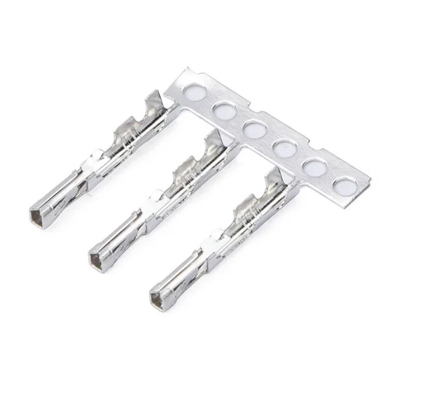 Spacing 2.54mm Crimp Spade Female Terminals Pluggable Connectors Copper Round Battery Wire Cable Pressing Terminal Dupont Reeds