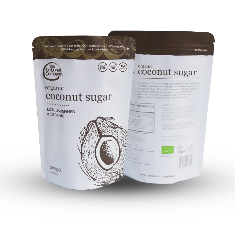 China Suppliers Laminated Aluminum Foil Food Grade Plastic Mylar Heat Sealed Stand Up Zipper Bags