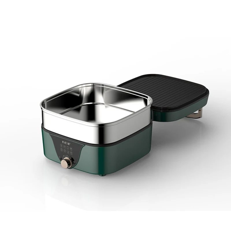 30cm Folding Auto-Thermostat Control Multifunctional Frying Electric Grill Pan Cooker