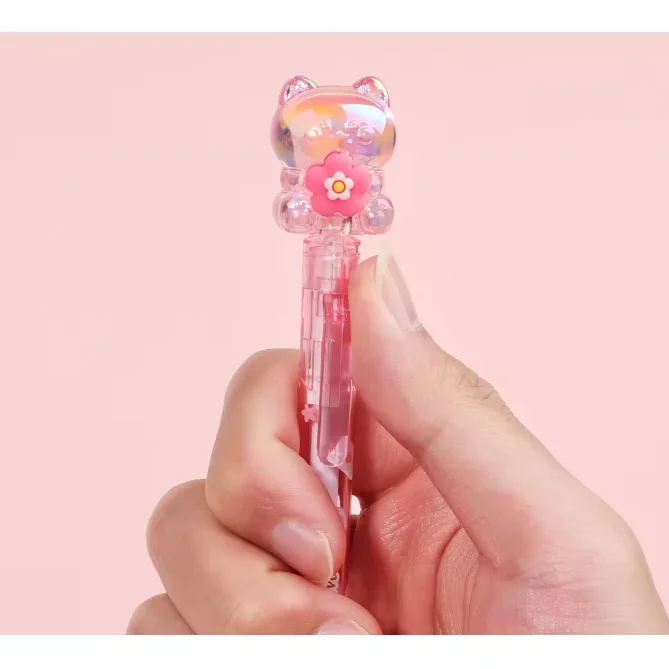 New Design Creative Cartoon Press KUKI Ultra Durable Pencils Kawaii  For School Cute Animal cat pencil crystal