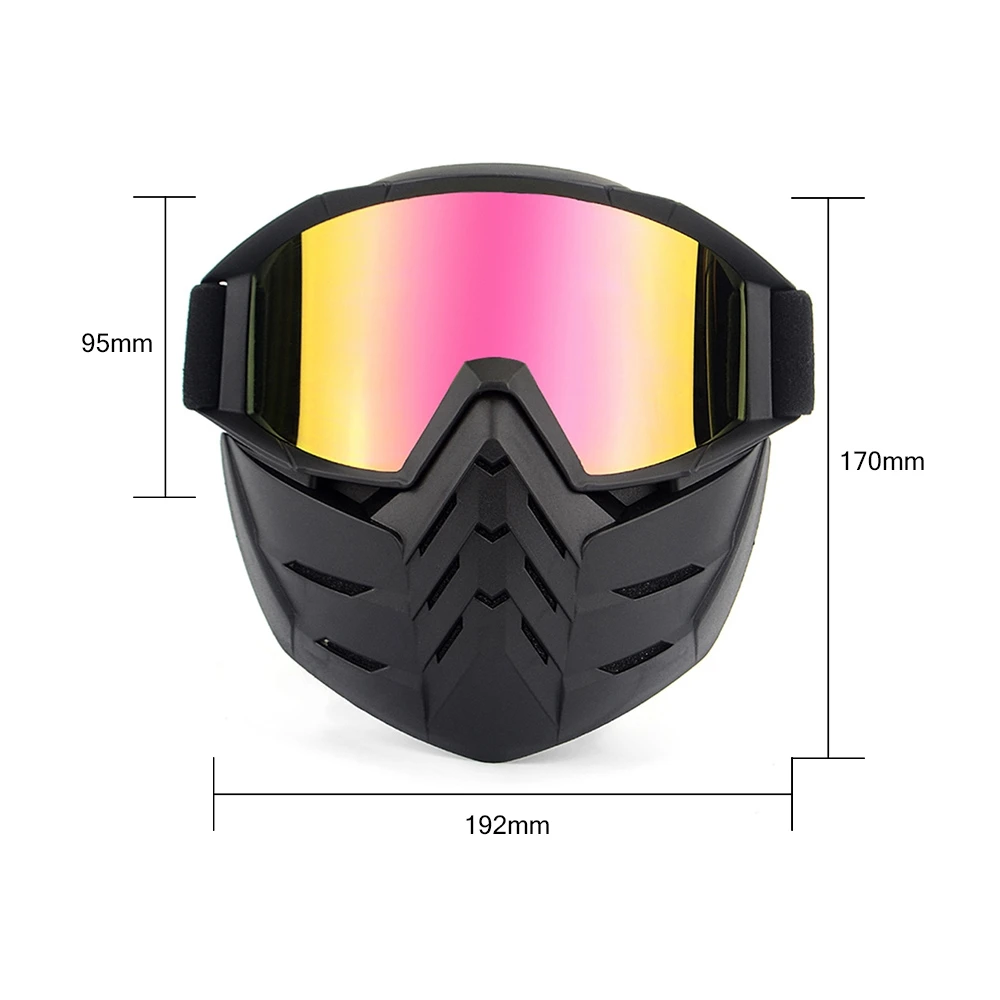 
Visor Helmet With Goggle Open Sheet Face Mask For Motorcycle Bike Motocross Retro Collagen Face Mask Lift With Vintage 