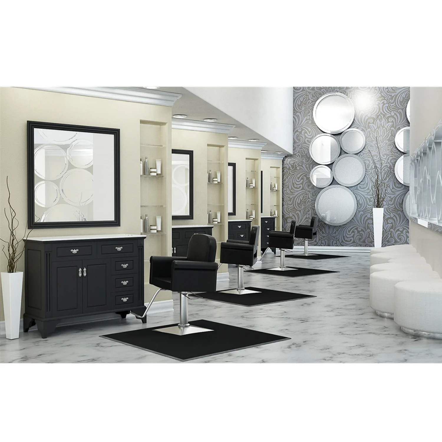 Fashion commercial and  household bedroom mirrors table salon mirror station decor wall