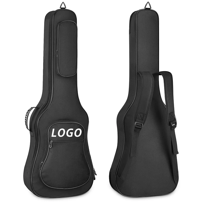 39 Inch Electric Guitar Bag Gig Bag Waterproof Nylon Dustproof Soft Electric Guitar Case Adjustable Strap Black