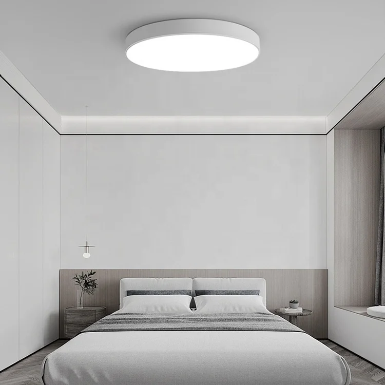 Zhongshan factory price aluminum dimmable smart fixtures wall mount home office design panel modern led ceiling lights