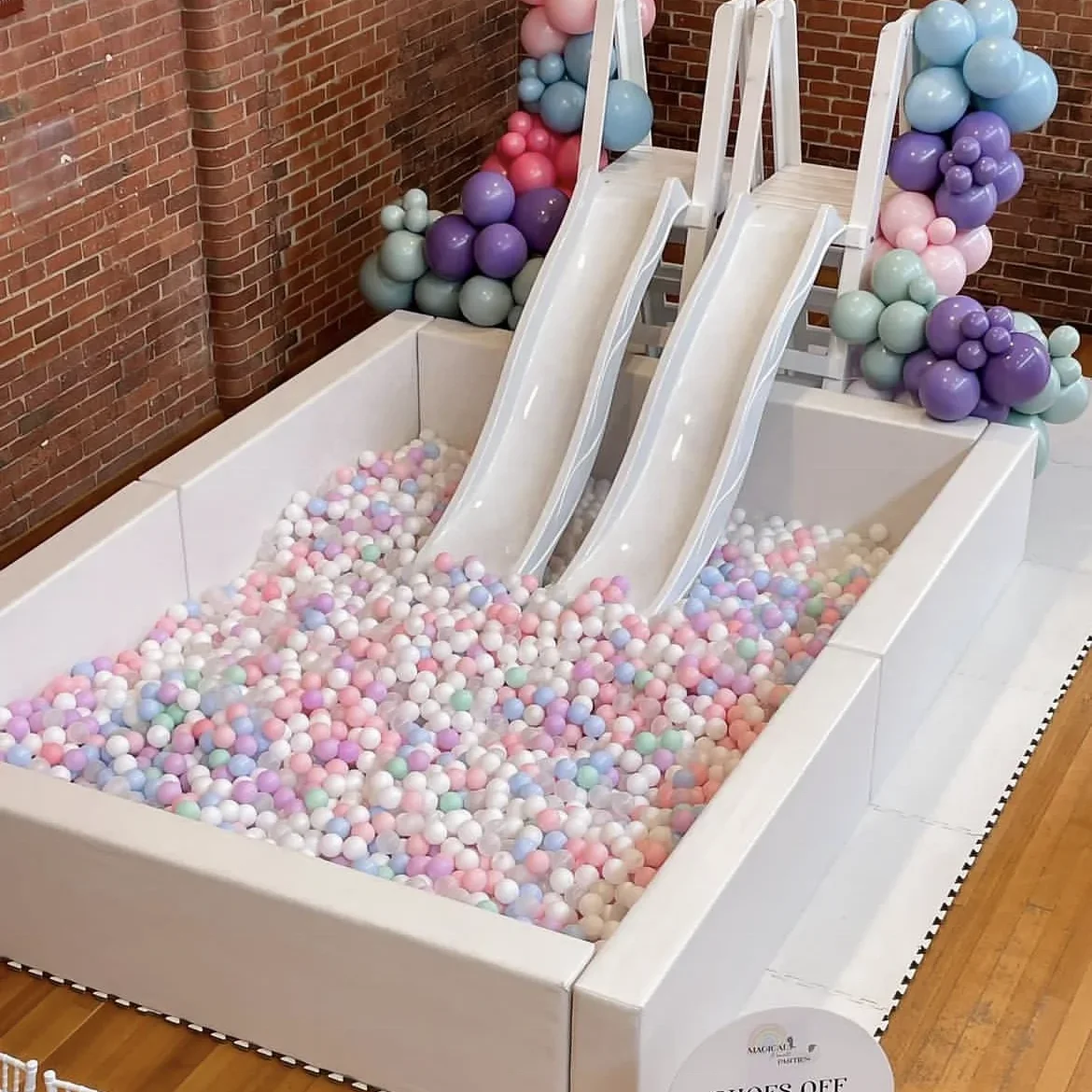 Adult sized ball pit white ball pit big ball pit