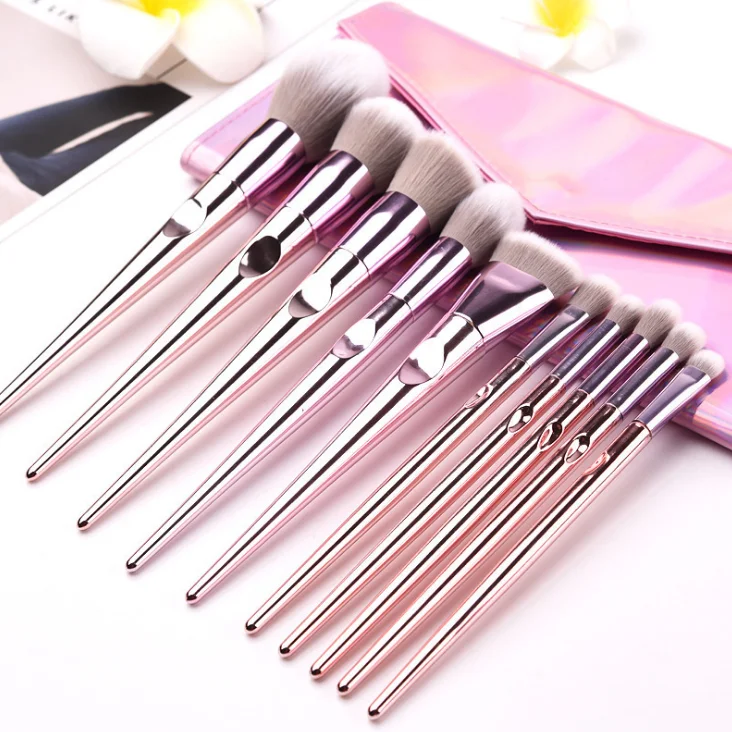 Professional Pink Free Sample Glitter Cosmetics Makeup Brush