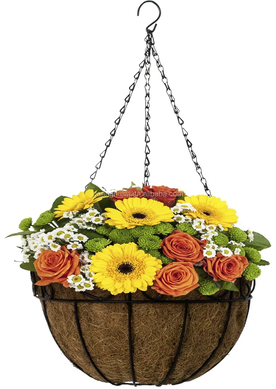 Coir hanging basket for garden