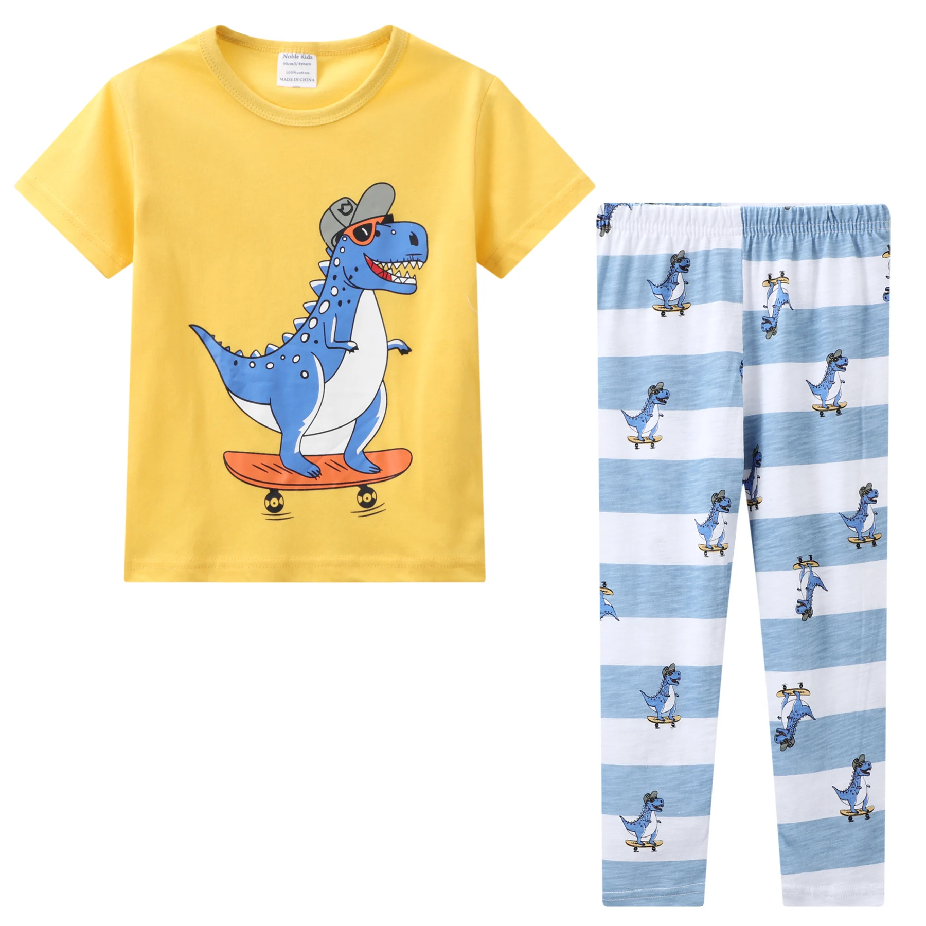 
wholesale cheap price custom printed kids summer cotton pajamas new design teenager pajamas 