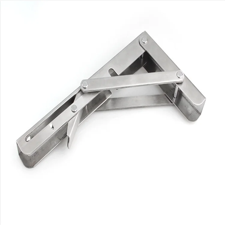 Heavy Duty 8inch, 10 inch, 12 inch Shelf Support Brackets For Wall Folding Tables Stainless Steel Folding Shelf Bracket