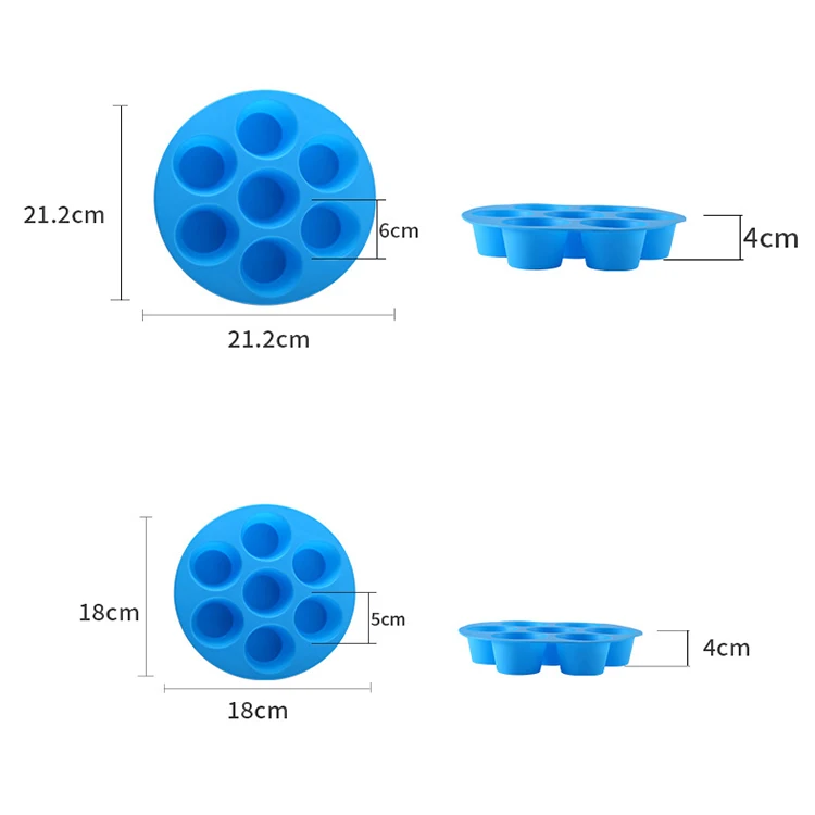 Creative 7-hole silicone ice mold for baby food storage container