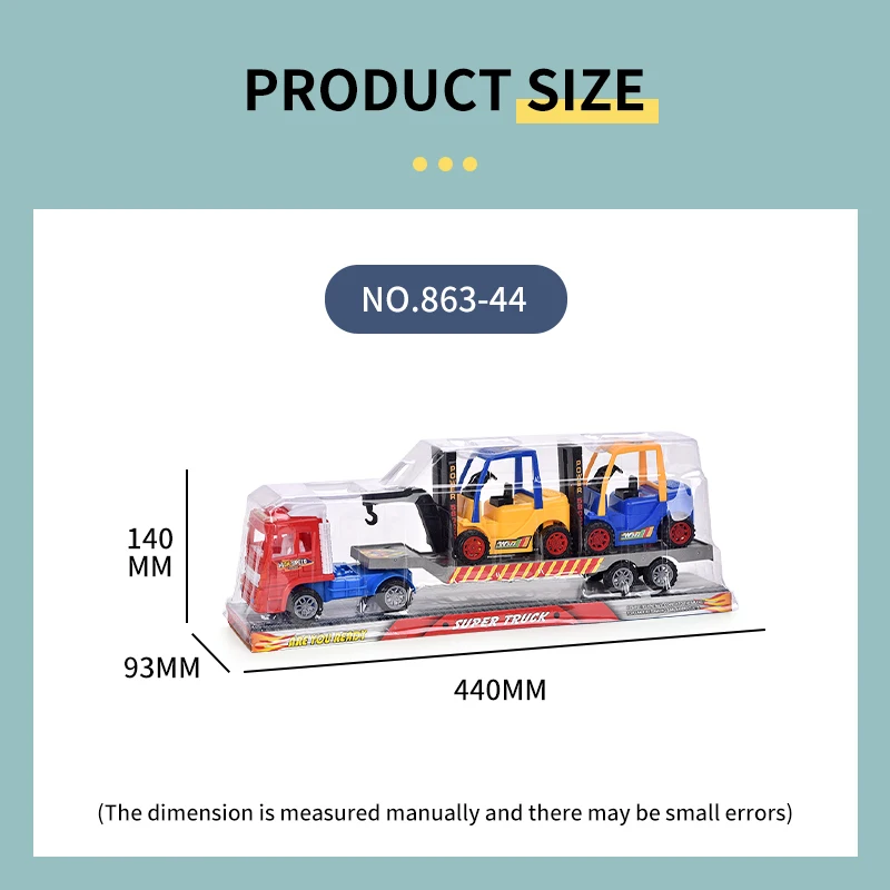 Hot Sale Wholesale Cheap Inertial Friction Powerful Plastic Trailer Tow Truck Toy for Kids