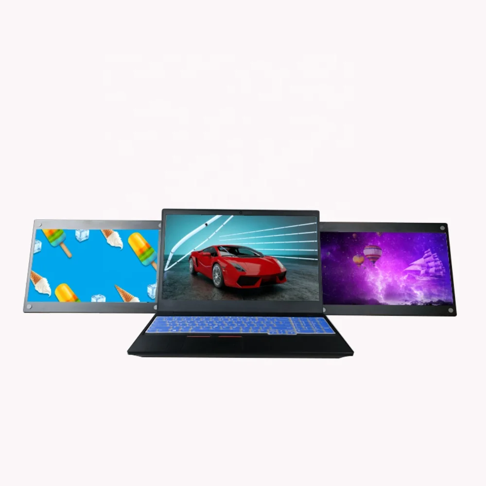 Triple Portable Hidden Sliding Monitor for PC Side by Side Portable Monitor Triple Portable Monitor for Your Laptop