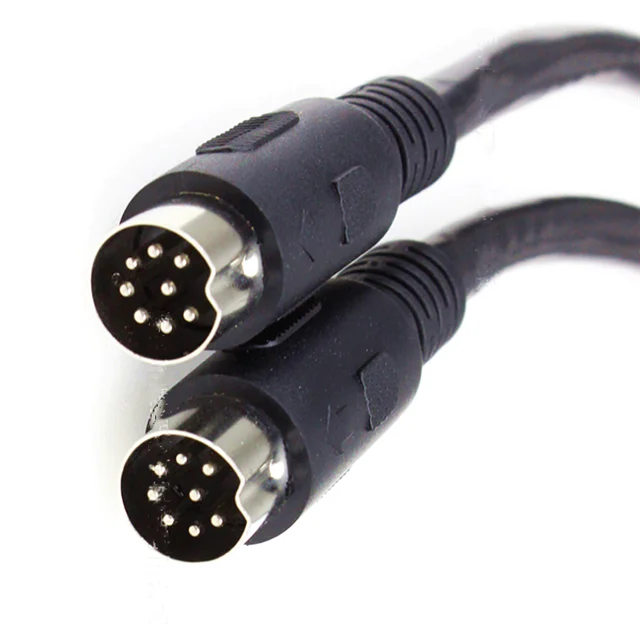 S Terminal Male and Female Shield Extension Cable 8PIN DIN to Plug  AUX Audio Video Cable