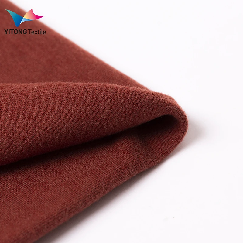 280 gsm Brushed Fleece Fabric 37% Viscose 28% Acrylic 28% Cotton 7% Spandex Fabric for Loungewear Underwear