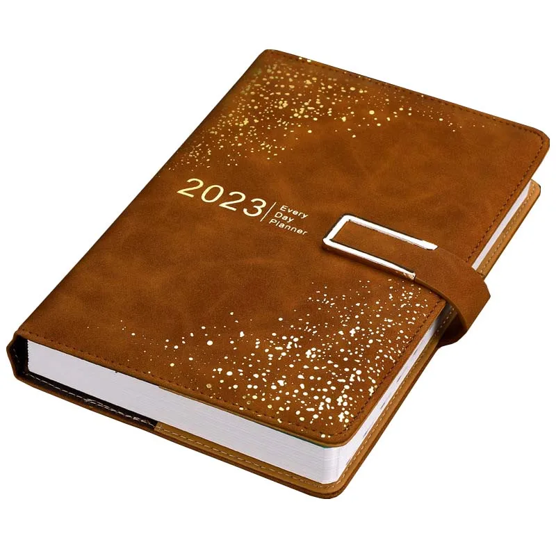 2023 Designs PU Leather Journals Custom Logo Magnetic Buckle A5 Inner Pages Diary/weekly/monthly Calendar Notebook Planner