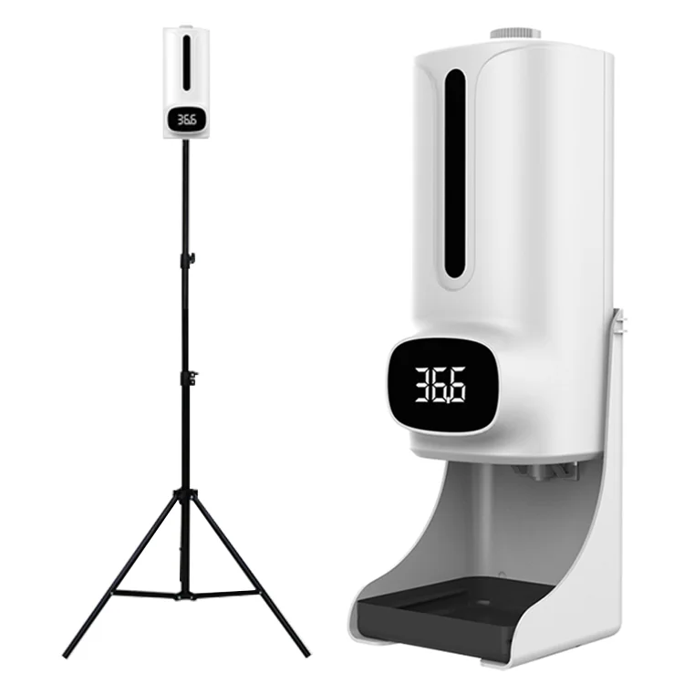 
Free tripod K9 PRO PLUS Touch Free Automatic Sanitizer Dispenser with 15 languages 