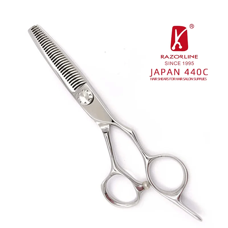 Free Sample Wholesale Japanese SUS440C Stainless Steel Professional Barber Cutting Thinning Shears Salon Hairdressing Scissors