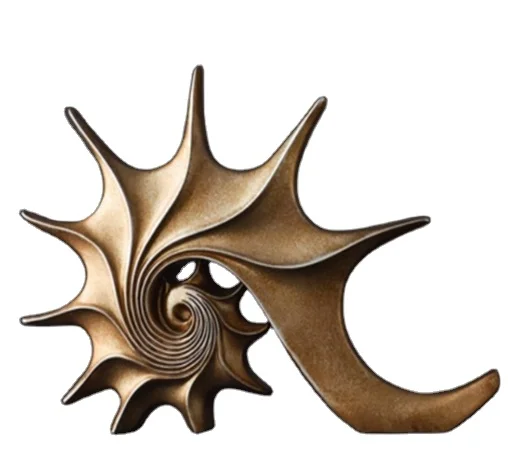 Resin Creative  Modern Ornaments Furnishings Ancient Silver Conch Sculpture Crafts